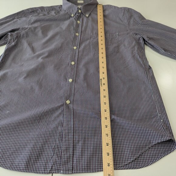 J. Crew Long Sleeve Button Down White, Blue and Red Checked Shirt - Picture 10 of 11